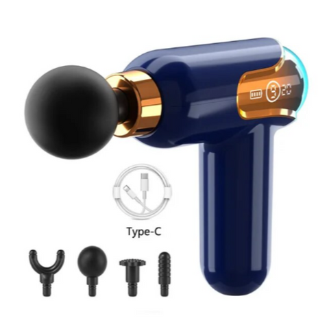 Lcd Display Massage Gun Portable Electronic Massager Neck Whole Body Muscle Massagers