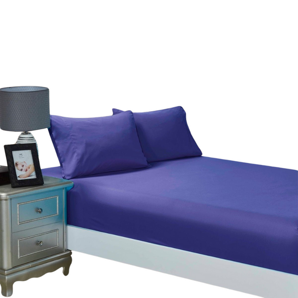 Fabric Fantastic 1000Tc Ultra Soft Fitted Sheet & 2 Pillowcases Set Queen Size Bed Sheets