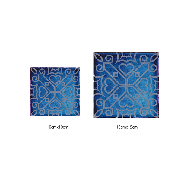 10Pcs/Set Dream Blue Peel And Stick Tile Sticker Kitchen Backsplash Wall Decals Wall Stickers