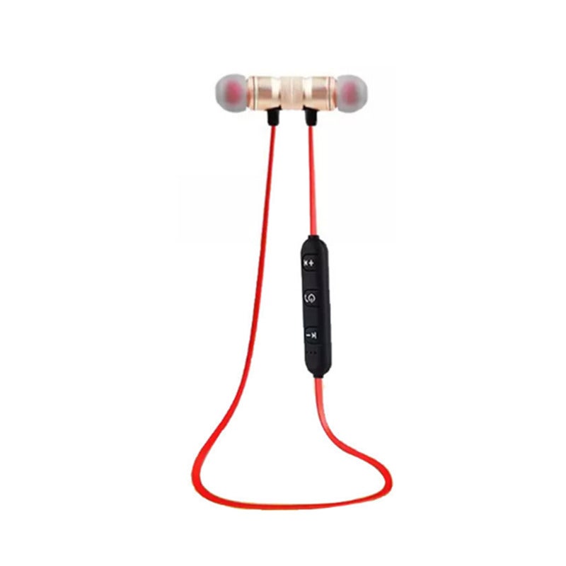 Bluetooth 4.2 Headset Wireless Sports Running In Ear True Stereo Magnetic Hanging Neck Earplugs Gold