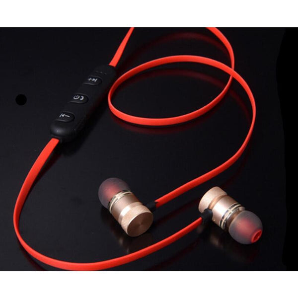 Bluetooth 4.2 Headset Wireless Sports Running In Ear True Stereo Magnetic Hanging Neck Earplugs Gold Headsets