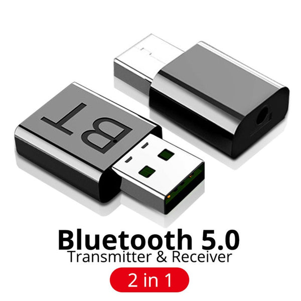 Bluetooth 5.0 Adapter 2In1 Transmitter Receiver Mini Wireless Usb Donggle 3.5Mm Music Aux Audio Signal Amplifier