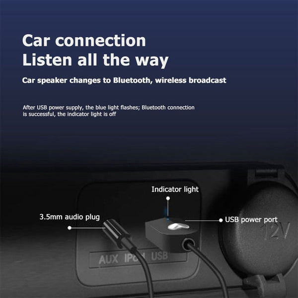 Bluetooth 5.0 Audio Receiver Safe Driving Handsfree Music 3.5Mm Usb Adapters For Tv Pc Car Wireless Transmitter Hfpa2dp