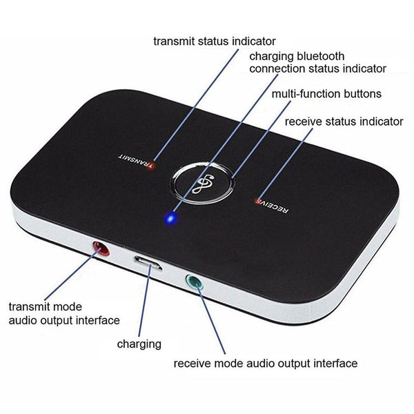 Bluetooth 5.0 Audio Transmitter Receiver 2 In 1 3.5Mm Jack Rca Stereo Music Wireless Adapter For Car Headphone Tv Pc