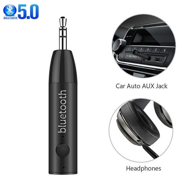 Bluetooth 5.0 Wireless Music Audio Receiver 3.5Mm Jack Aux Adapter Handsfree Car Kit