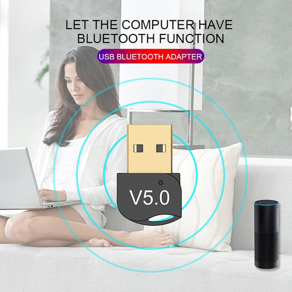 Bluetooth Adapter Usb Dongle For Computer Pc Wireless Transmitter 5.0 Music Receiver