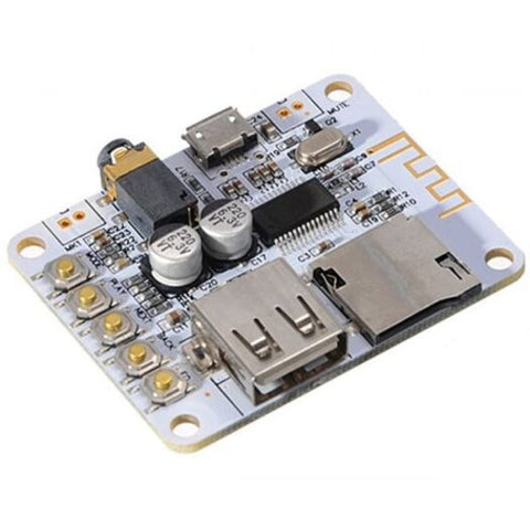 Bluetooth Audio Receiver Digital Amplifier Board With Usb Port Tf Card Slot Decoding Play Durable Electric Modules Boards White