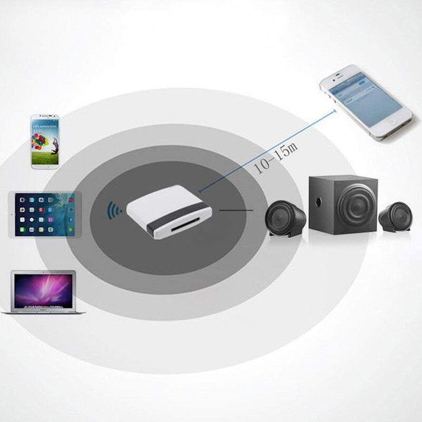 Stereo Systems Bluetooth Audio Receiver Music Adapter For Ipad Ipod Iphone 30Pin Dock