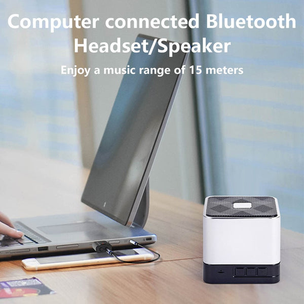 Bluetooth Audio Receiver Transmitter 5.0 Stereo Music 3.5Mm Aux Jack 2 In 1 Usb Wireless Adapter For Tv Pc