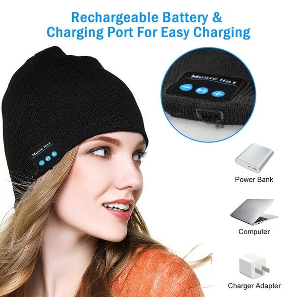 Bluetooth Beanie Hat Wireless Smart Hats & Headwear