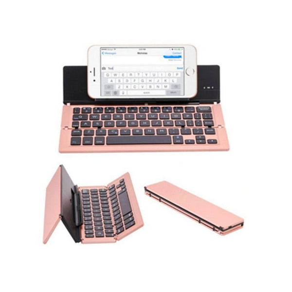 Bluetooth Folding Keyboard 3 System Universal Mobile Phone Tablet Aluminum Wireless Keyboards