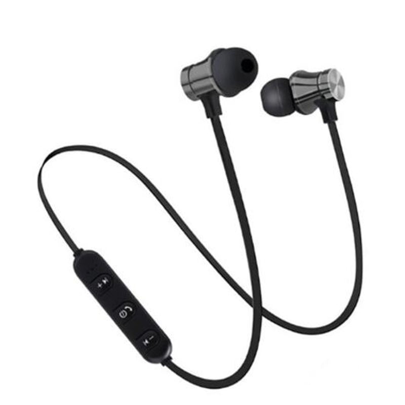 Bluetooth Headset Sports Hands Free Wireless With Microphone Black Headsets
