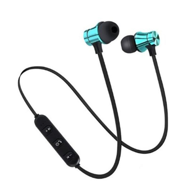 Bluetooth Headset Sports Hands Free Wireless With Microphone Black Headsets