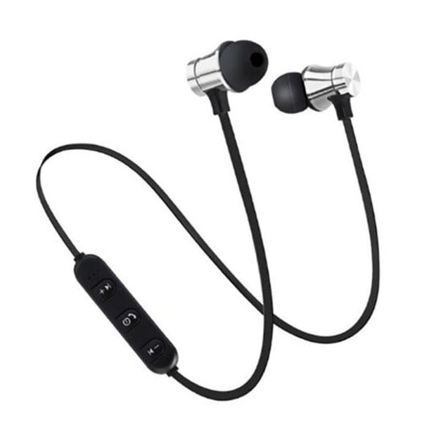 Bluetooth Headset Sports Hands Free Wireless With Microphone Black Headsets