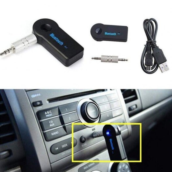 Bluetooth Receiver 3.5Mm Adapter For Home Car Audio Black