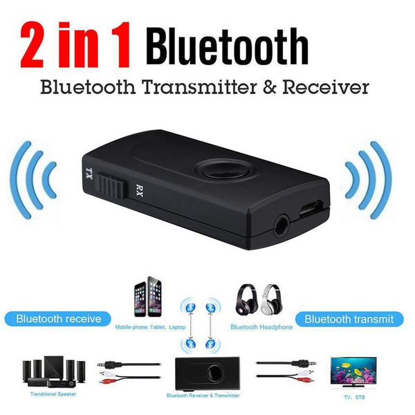2 In 1 Wireless Bluetooth Transmitter Receiver 3.5Mm Stereo Audio Music Adapter