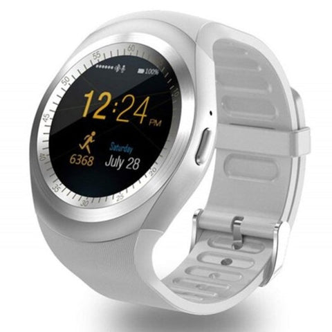 Y1x Sport Smart Watch Bluetooth Multi-Languages Heart Rate Sleep Pedometer White