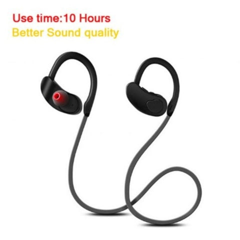 Bluetooth Stereo Wireless Sports Headphones Handsfree With Microphone For Ios Android Phone Black