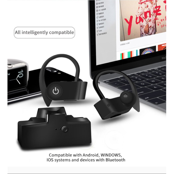 Bluetooth Headset Ear Hanging Wireless Sports Hook Earbuds With Charging Bin Headsets