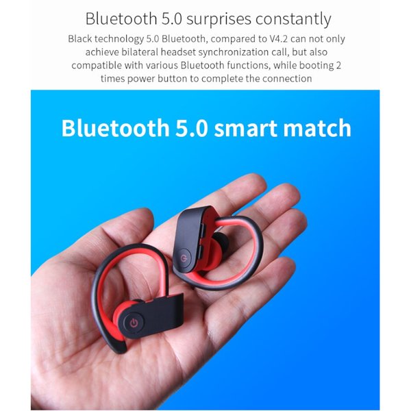 Bluetooth Headset Ear Hanging Wireless Sports Hook Earbuds With Charging Bin
