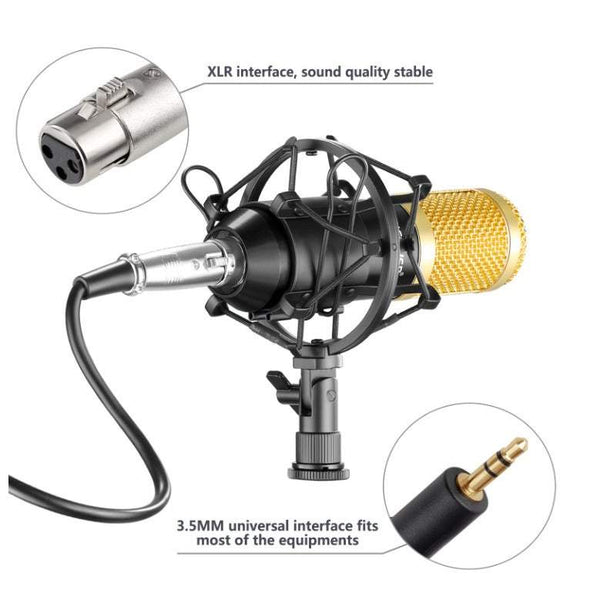 Microphones Bm 800 Uni Directional Professional Studio Broadcasting Recording Condenser With Shock Mount