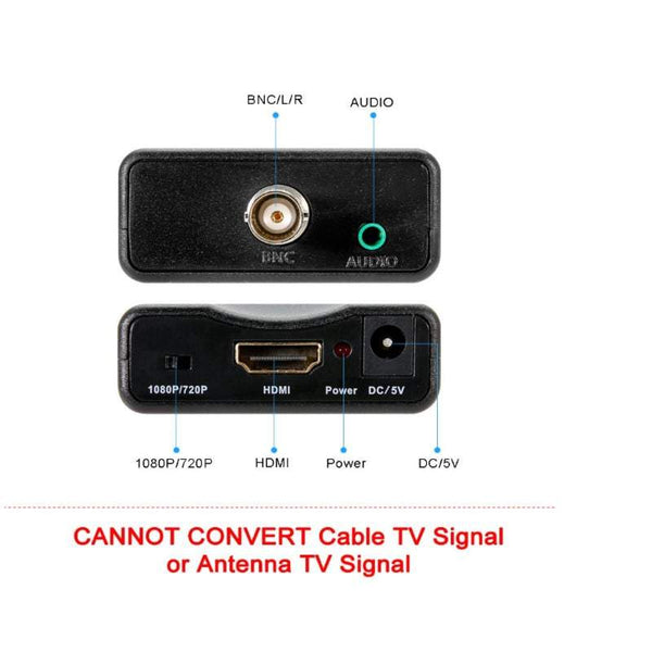 Mobile Phone Bnc To Hd Video Converter Female Hdmi Adapter Box For Security Camera Cctv Monitor With 720P / 1080P Output Switch Video Cables & Adapter