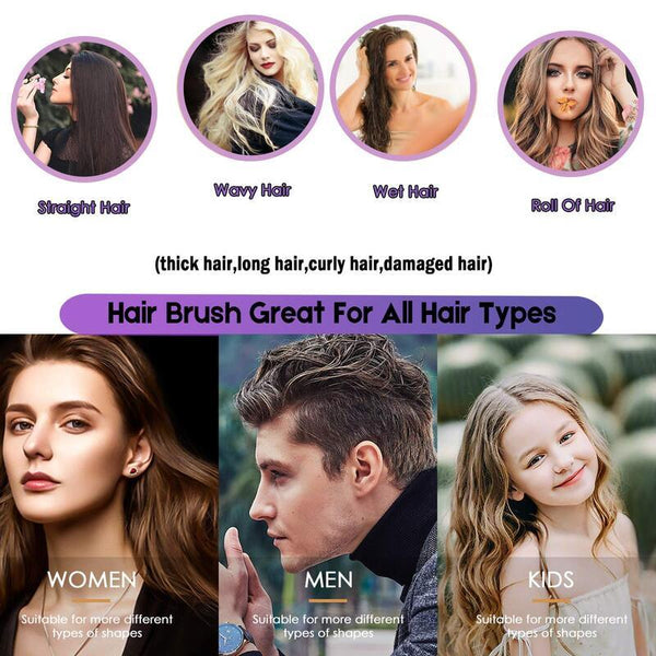 Hair Brushes Combs Boar Bristle Hairbrush With Combing Pins Board Suitable For Women Men Reduce Frizz Dryness Restore Natural Luster Brushes & Combs