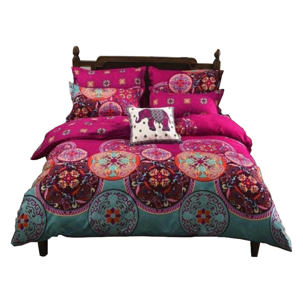Boho Printed Duvet Cover Set 3 / Pcs Quilt Pillowcases Eo Quilt Covers