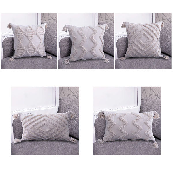 Cushions & Decorative Pillows Boho Tufted Tasseled Cushion Covers