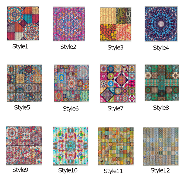 Boho Mandala Colourful Waterproof Shower Curtain Bathroom Decor Shower Curtains