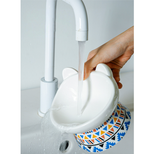 Boho Cute Small Elevated Ceramic Cat Bowl Pet Supplies Dishes Feeders & Fountains