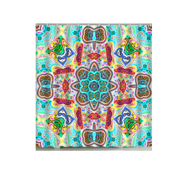 Boho Mandala Colourful Waterproof Shower Curtain Bathroom Decor Shower Curtains