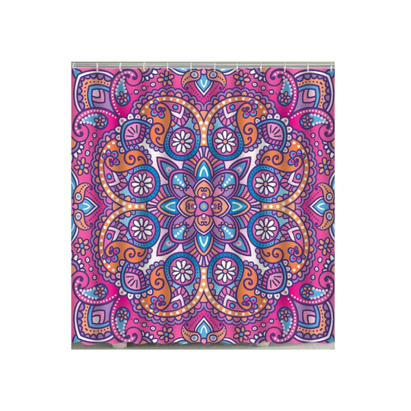 Boho Mandala Colourful Waterproof Shower Curtain Bathroom Decor Shower Curtains