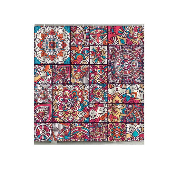 Boho Mandala Colourful Waterproof Shower Curtain Bathroom Decor Shower Curtains