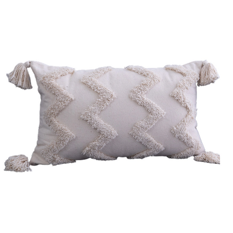 Boho Tassels Pillow Cover Throw Cushion Case Tufted Woven Sofa Couch Decor