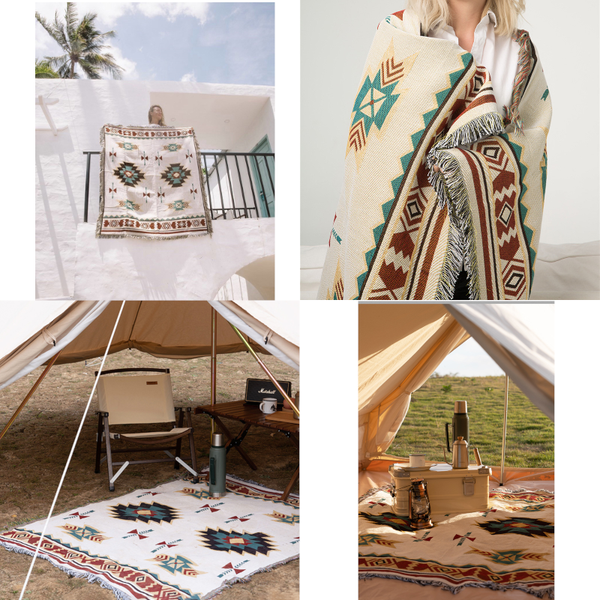 Boho Tribal Throw Blankets Picnic Rugs Bedroom Decor Throws & Afghans