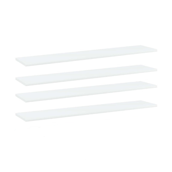 Bookshelves Bookshelf Boards 4 Pcs White Engineered Wood