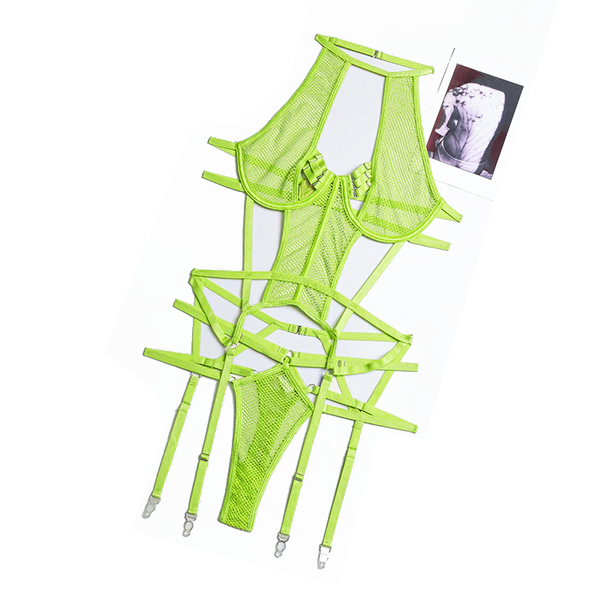 Mesh  Strappy Bandage Bodysuit Women Lingerie Colour Black Royal Blue White Bodysuits