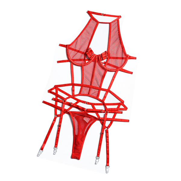 Mesh  Strappy Bandage Bodysuit Women Lingerie Colour Black Royal Blue White Bodysuits