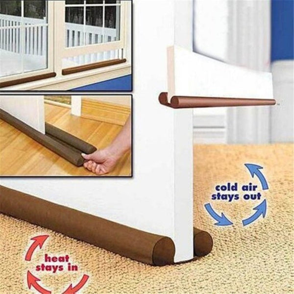 Bottom Door Draft Stopper Weather Stripping Air Seal Gap Blocker Sweep Door Stops