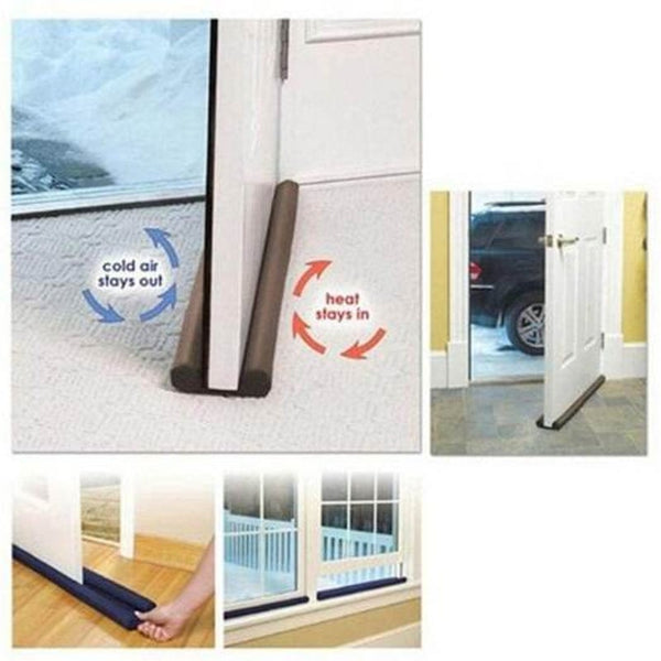 Bottom Door Draft Stopper Weather Stripping Air Seal Gap Blocker Sweep Door Stops