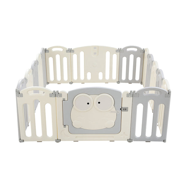 Keezi Baby Playpen 16 Panels Foldable Toddler Fence Safety Activity Centre