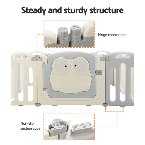 Keezi Little One Playpen 20 Panels Foldable Fence Safety Activity Centre Baby Playpens