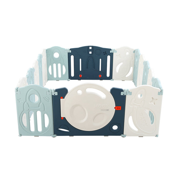 Keezi Baby Playpen 16 Panels Foldable Toddler Fence Safety Activity Barrier