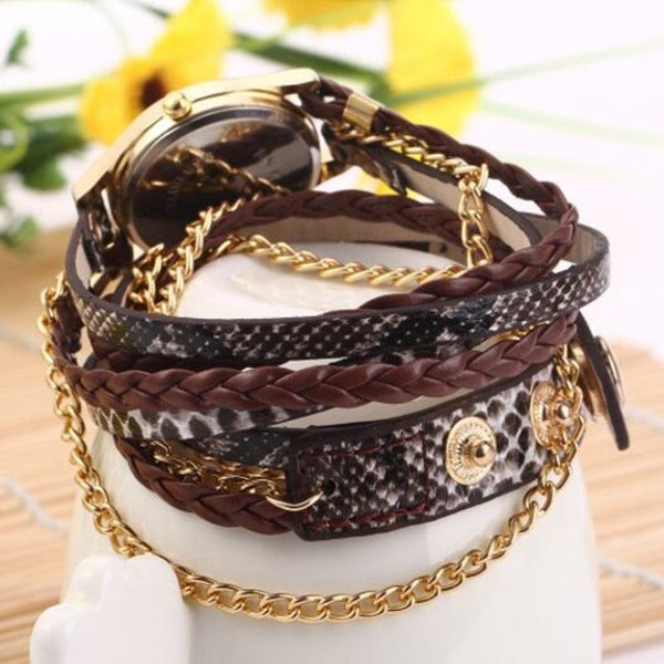 Veile Studios Bracelet Quartz Watch For Ladies Brown Watches
