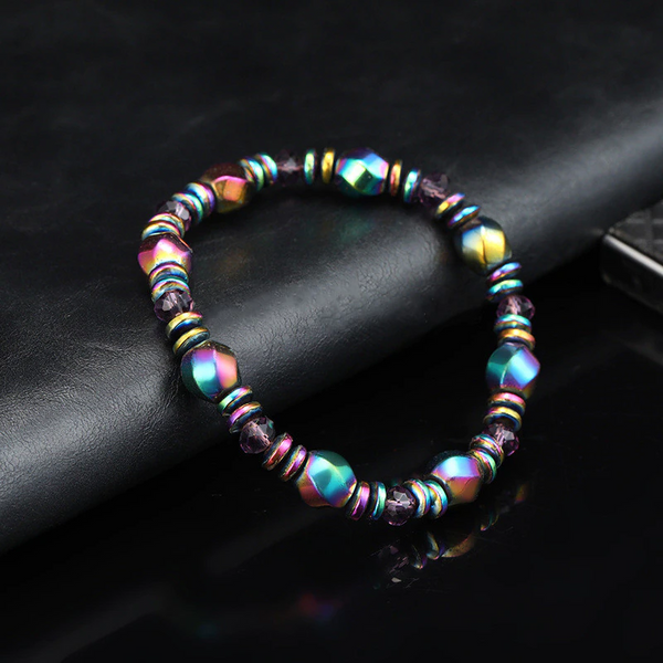 Bracelets Bangles Colourful Magnetic Hematite Gemstone For Healing And Energy
