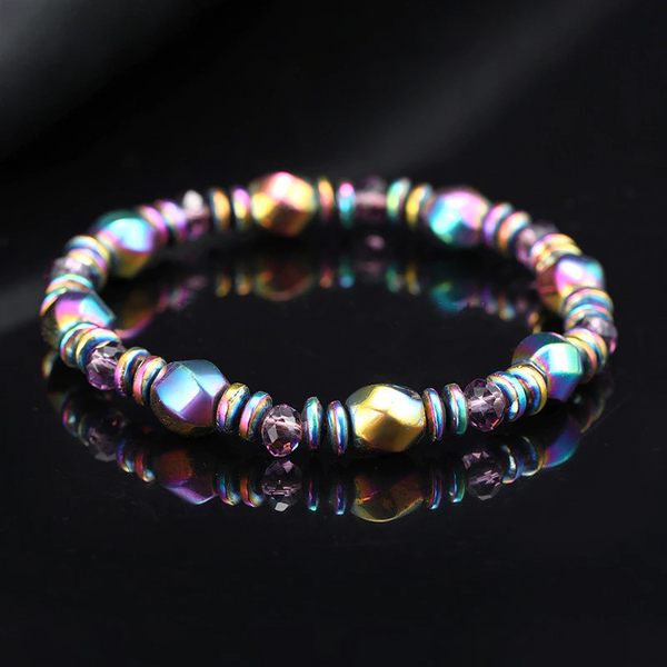 Bracelets Bangles Colourful Magnetic Hematite Gemstone For Healing And Energy
