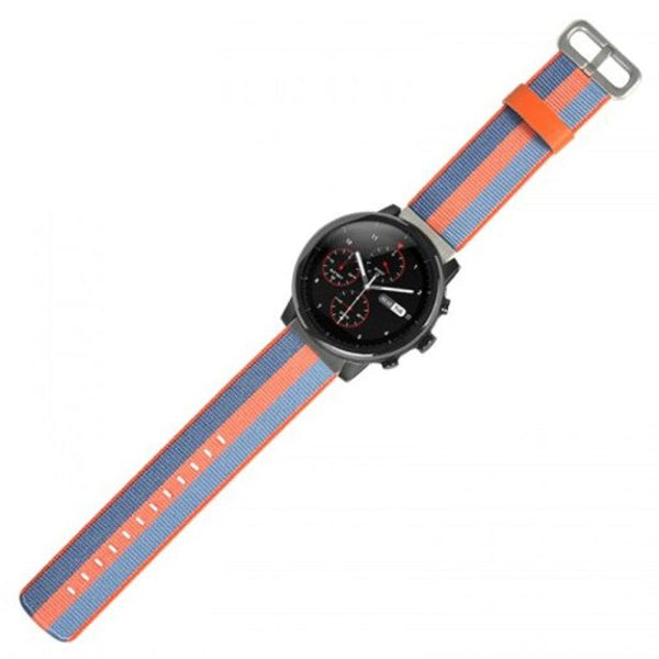 Braided Canvas Watch Strap For Amazfit Stratos 222Mm Orange