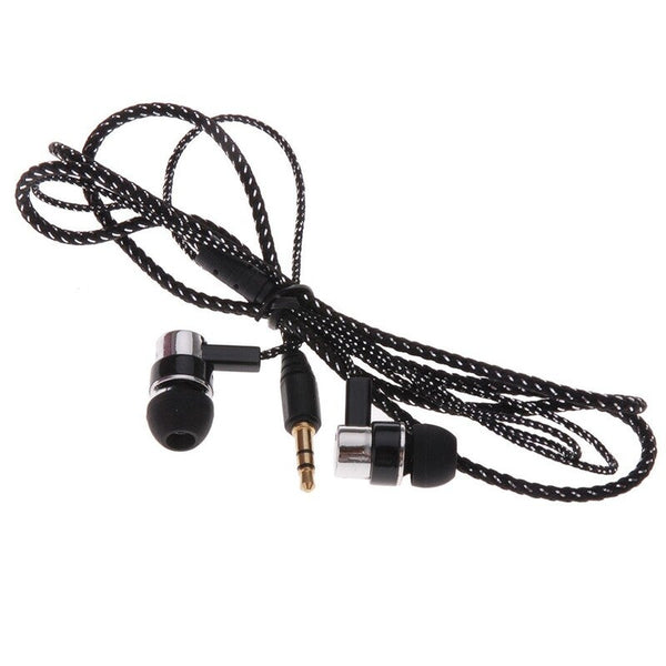 Universal 3.5Mm Stereo Mobile Phone Headphones Braided Wiring In Ear Headset Wired Earphones
