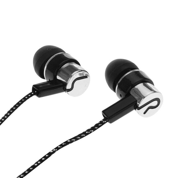 Universal 3.5Mm Stereo Mobile Phone Headphones Braided Wiring In Ear Headset Wired Earphones